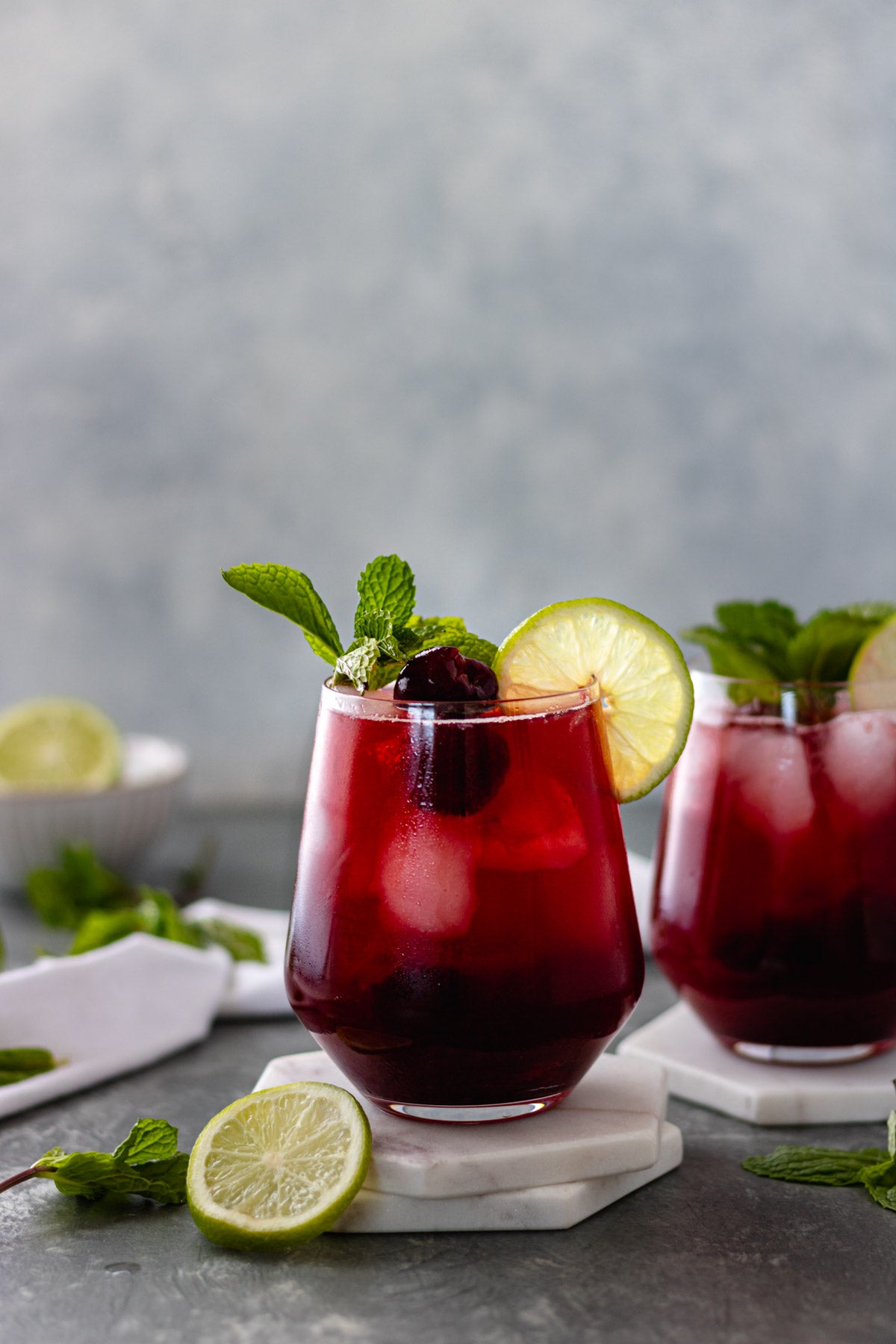 Ginger Lime Cherry Bomb Spritzer